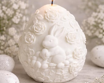 Easter Bunny Egg Candle – Handcrafted Soy Wax