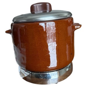 Vtg West Bend 2 Qt Bean Crock Pot Electric Heating Base 3295E USA Made Tested