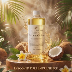 100% Natural Liquid Castile Soap | Coconut Oil | Biodegradable Multi-Purpose Cleaner | Bee Naturals