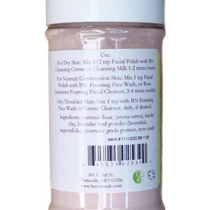 Queen Bee Soft Facial Polish | Kaolin Clay Oat Flour Exfoliating Scrub (2 oz) image 4