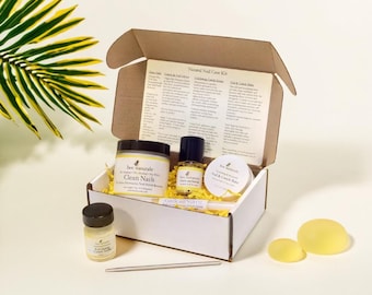 Kit de cuidado de uñas naturales – Set de manicura no tóxico con vitamina E (Caja de regalo)