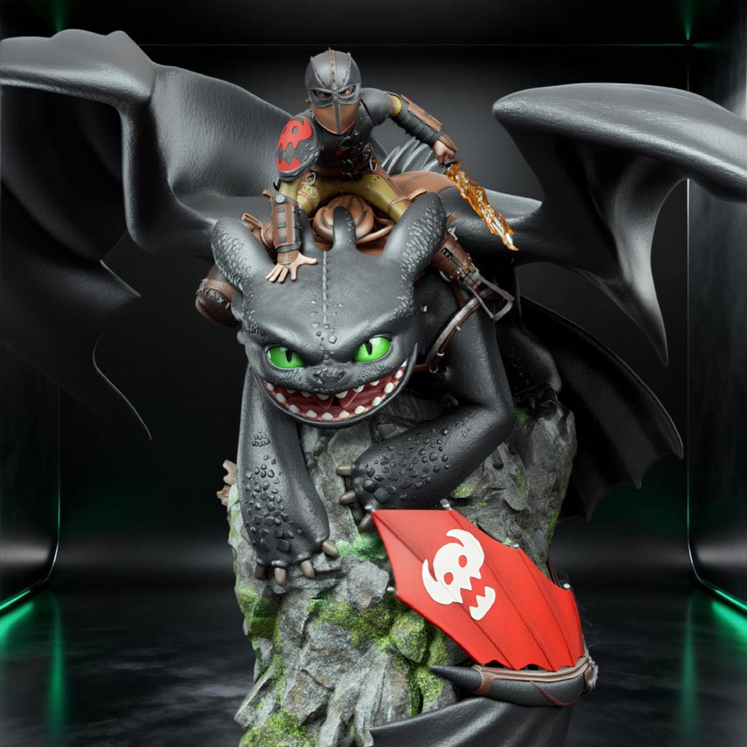 Hiccup & Toothless - HTTYD STL ( Fullsize + Bust ) - Etsy