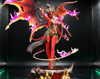 Queen of Pain Dota 2 Infernal Succubus Statue | 1/6 1/10 Scale STL (Digital Download)