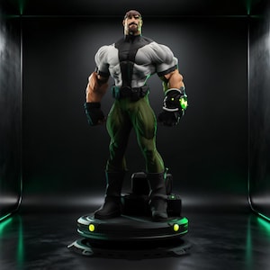 Future Alien Hunter STL Statue for 3D Printing