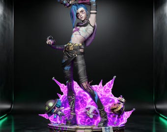 Jinx - File STL LoL / Dimensioni reali + Busto