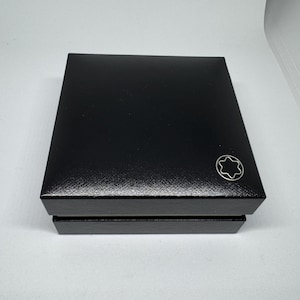 Montblanc Cufflinks Box: Black Leatherette Jewelry Presentation Case