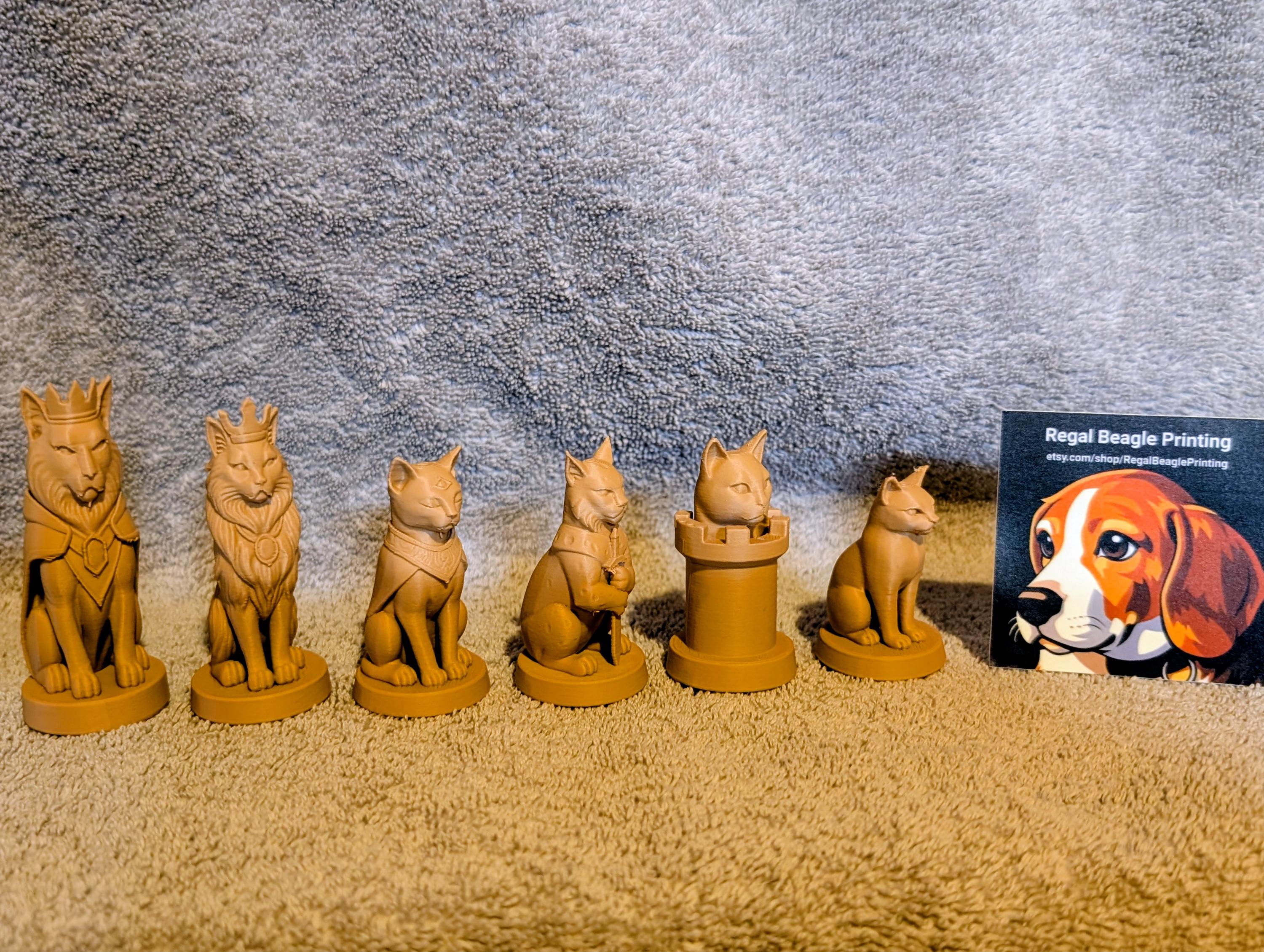 Cats, Dogs, or Dinosaurs Chess Set (16-piece) - Etsy
