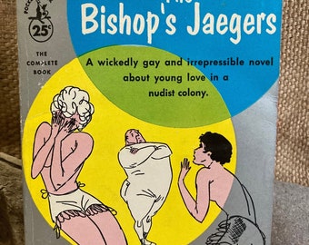The Bishops Jaegers 1954 edition, Wickedly risqué and irrepressibly comic Thorne Smith novel copyright 1932 with naughty framable art