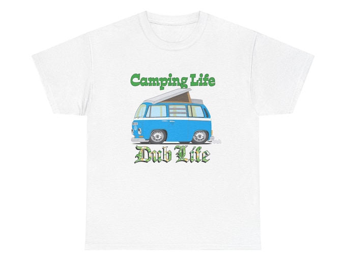 Camping Life VW Campervan T-Shirt | Retro Van Outdoor Roadtrip Tee