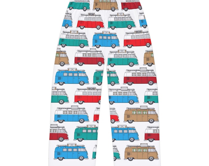 Vintage VW Bus Pajama Pants | Retro Camper Print