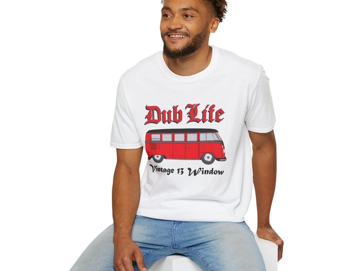 Dub Life VW Bus T-Shirt | Vintage 13 Window Camper