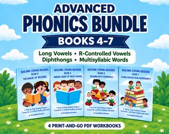 Advanced Phonics Bundle: Long Vowels, R-Controlled and Multisyllabic Words PDF