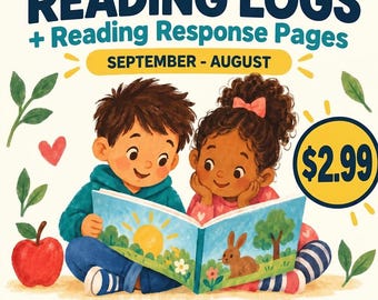 Monthly Reading Logs and Response Pages for PreK, Kindergarten and First Grade PDF