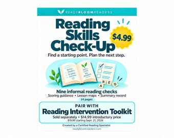Reading Skills Check-Up: Phonics, Decoding, Fluency & Comprehension Assessment PDF