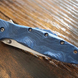 Kershaw Leek TopoScale Handle Scale - topographic contours - single scale