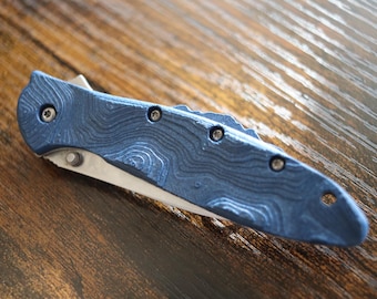 Kershaw Leek TopoScale Handle Scale - topographic contours - single scale