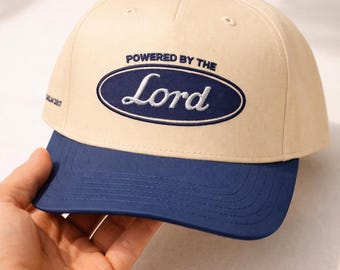 Casquette trucker chrétienne | Brodé | Psaume 28:7 | Réglable | Cadeau