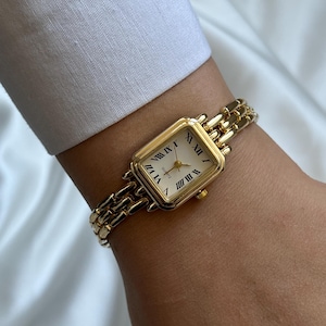 Montre pour femme en acier inoxydable d'inspiration vintage – Design élégant et intemporel