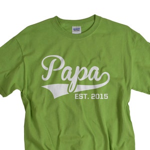 Father&#39;s day gift Papa est 2015 birthday gift for father father&#39;s day shirts for men tee for dad papa father