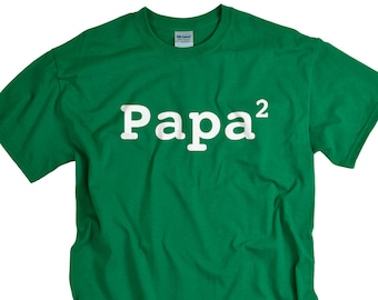 Papa shirt funny 2nd child new father tshirt two kids twins tee shirt fathers day gift for dad baby shower gift for husband papa tshirt men