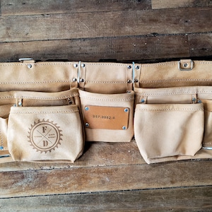 Custom Logo Gifts | Personalized Leather Tool Belt | Branded Gifts | Corporate Gift | Engraved Gift | Employee Gift | Company Logo