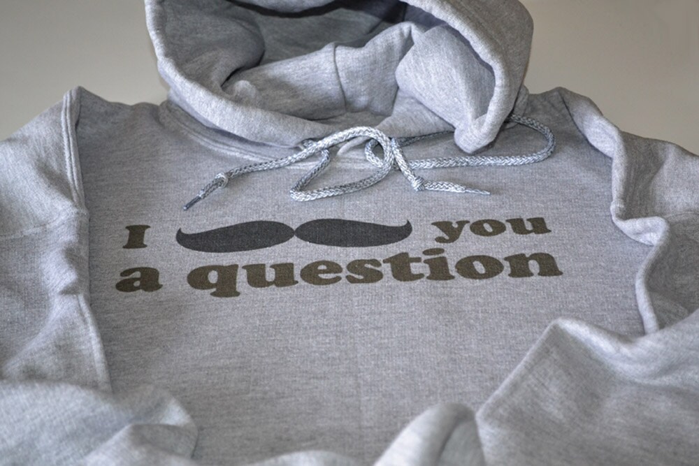 I moustache you a question funny comfortable hoodie mustache Etsy