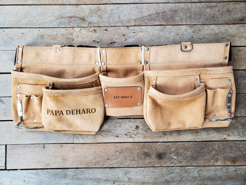 Personalized Tool Belt Gift For Dad Gift For Husband from Son Christmas Gift for Husband Gift for Dad from Son image 9