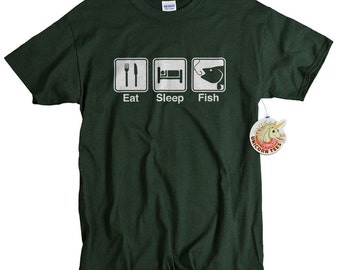 Fly Fishing Eat sleep fish funny fishing t shirt fishing outdoors fly fishing gift tshirt anniversary gift fisherman tee shirt husband