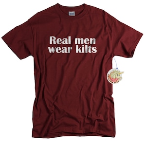 Scotland T shirt funny Scottish shirt real men wear kilts women ladies youth teen piper piping grey tshirt husband father gift