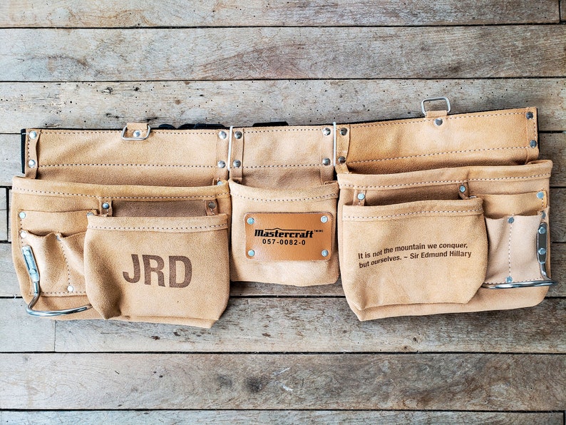 Personalized Tool Belt Gift For Dad Gift For Husband from Son Christmas Gift for Husband Gift for Dad from Son image 8