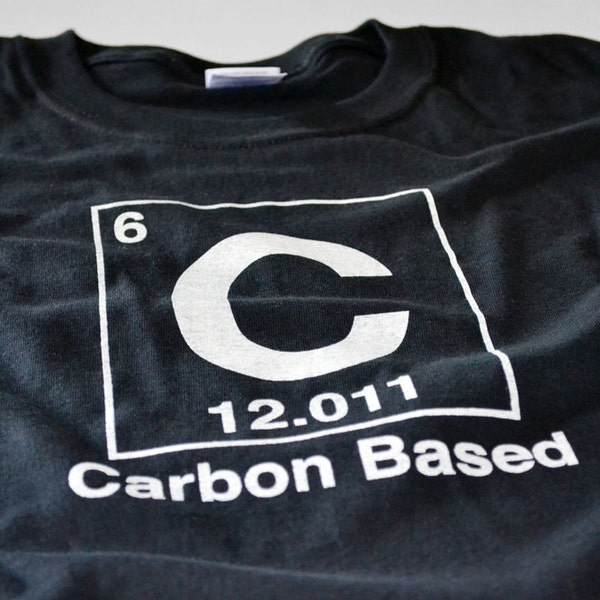 Science T shirt carbon based life form element human periodic geekery tshirt men boys humanoid living creature husband boyfriend