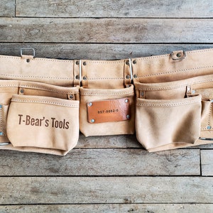 Personalized Tool Belt Gift For Dad Gift For Husband from Son Christmas Gift for Husband Gift for Dad from Son image 2