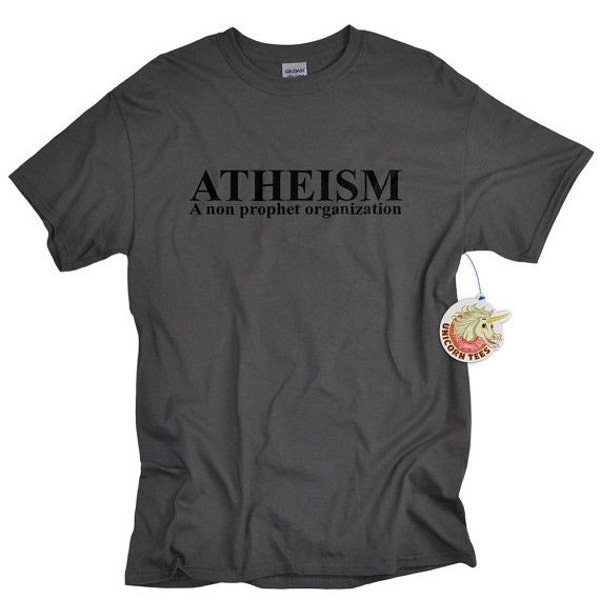 Atheism shirt A non prophet organization religion atheist tshirt guys funny science agnostic style shirt birthday gift