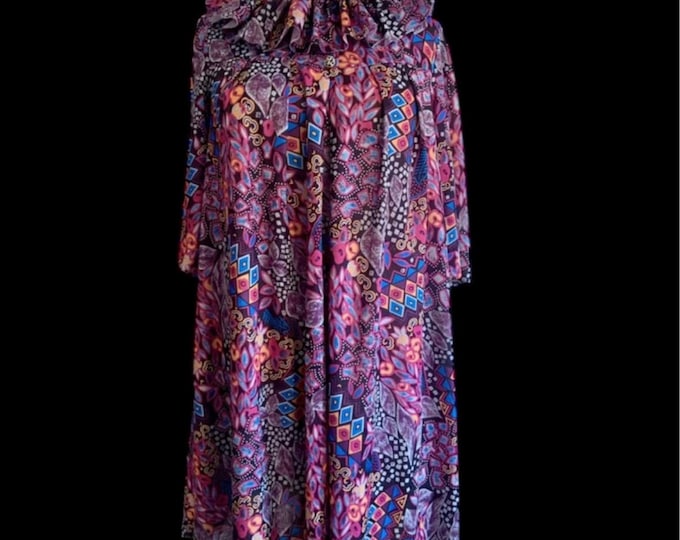 Vintage 1970s Reworked Smock Dress - Free Size