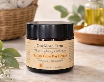 Crema facial de sebo de animales alimentados con pasto / Hidratante botánico de día
