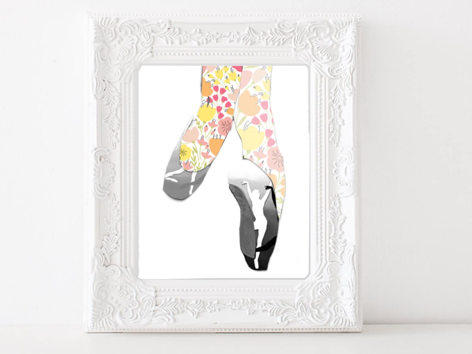 digital ballet shoe print pointe shoe ballet decor home decor printable wall art prints dance print wall art ballet studio insta