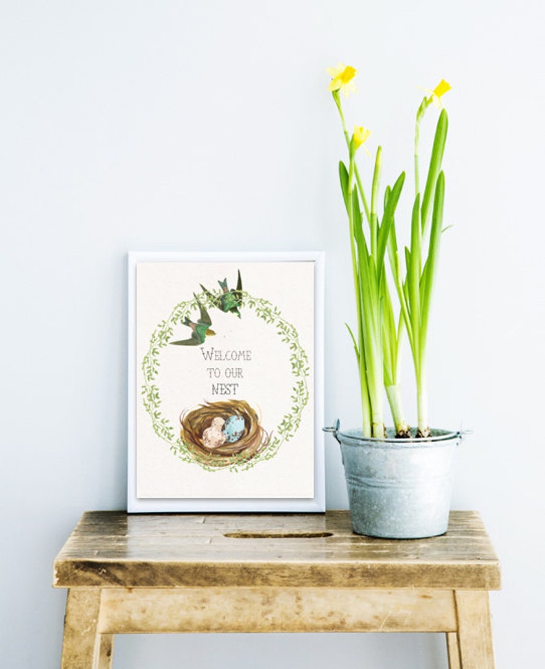 to Our Nest Home Digital Printable. Quote Art Print. Etsy