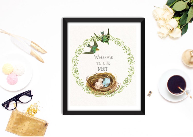 to Our Nest Home Digital Printable. Quote Art Print. Etsy