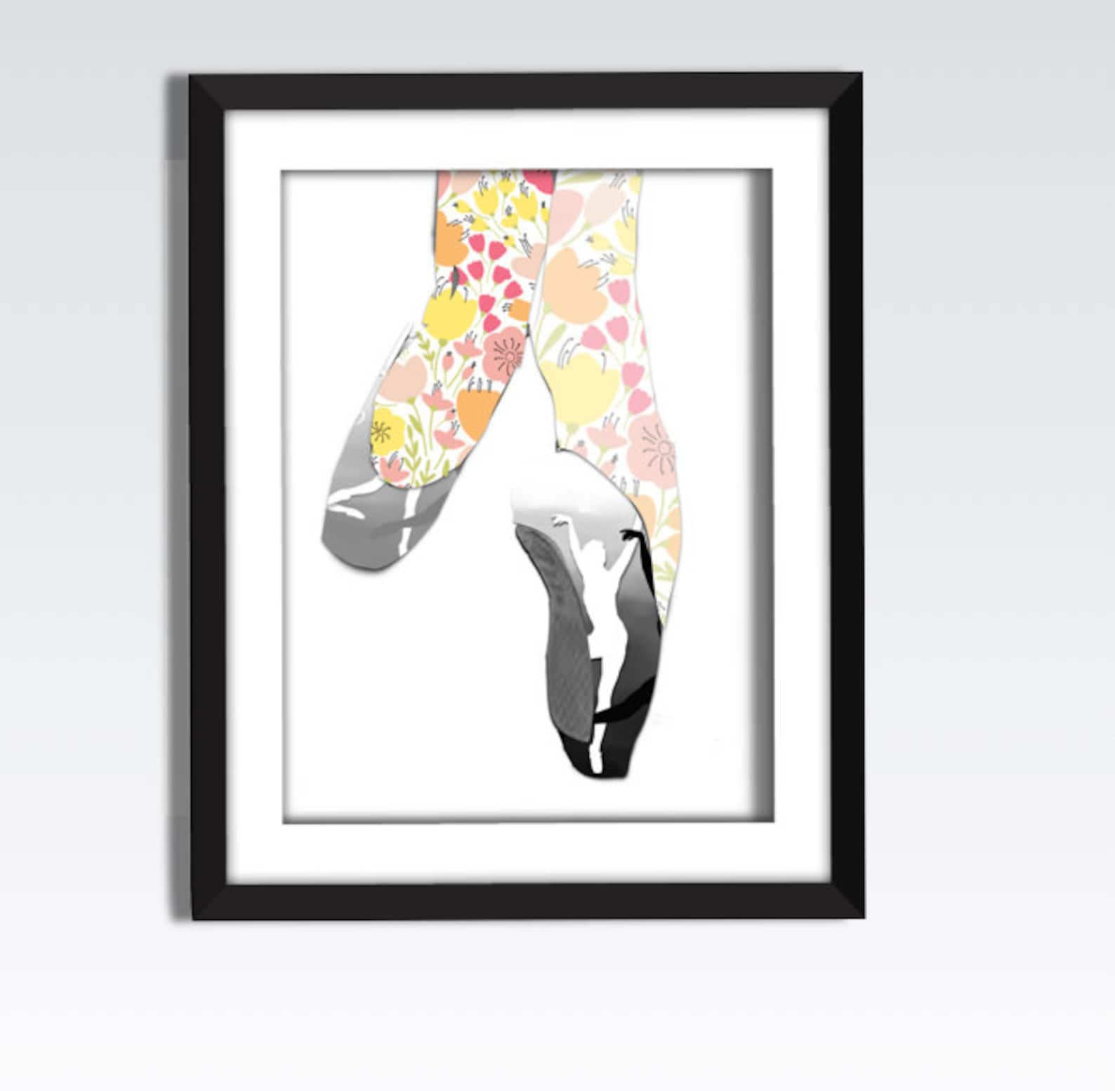 digital ballet shoe print pointe shoe ballet decor home decor printable wall art prints dance print wall art ballet studio insta