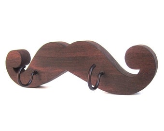 Barnwood MUSTACHE KEY RACK