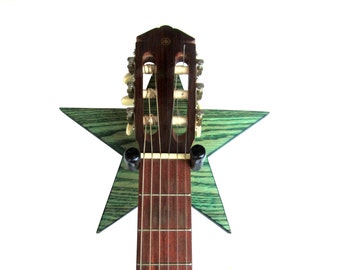 STAR GUITAR HANGER / Wood Burned Edges