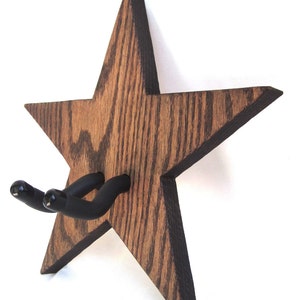 GUITAR HANGER / STAR / Wood Burned image 2