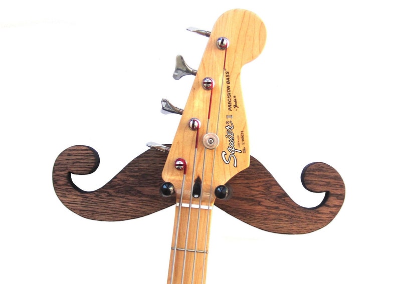 MUSTACHE GUITAR HANGER / Handmade Wood Guitar Hanger / Wood Burned image 3