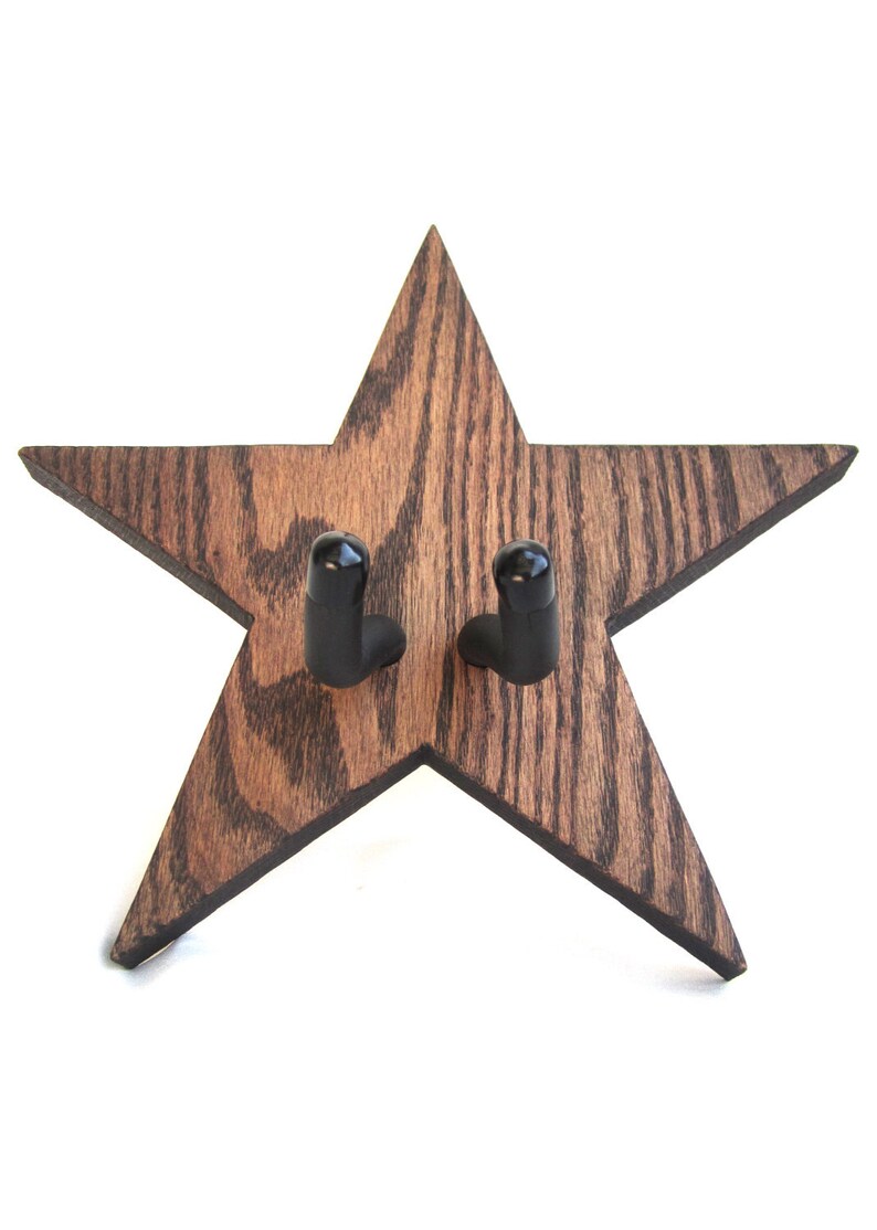 GUITAR HANGER / STAR / Wood Burned image 4