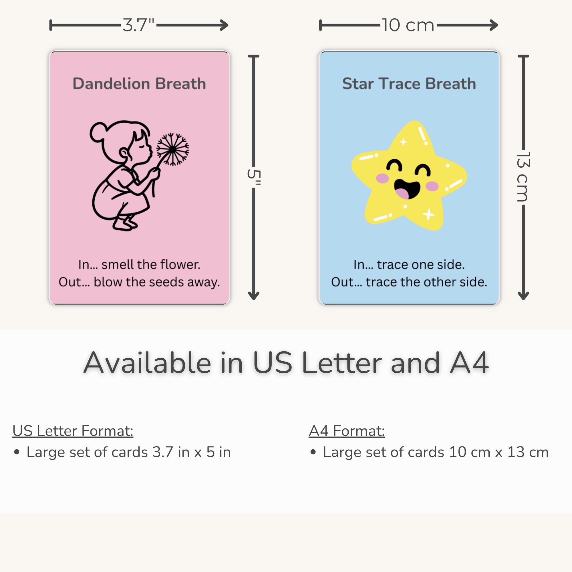 Calm Down Cards for Kids Printable, Breathing Cards for Toddlers ...