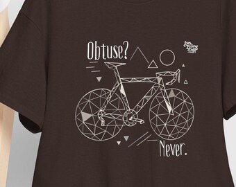 Funny Cycling Shirt ~ Geometric Bicycle T Shirt ~ Nerdy Math Humor Tee ~ Cyclist Gift