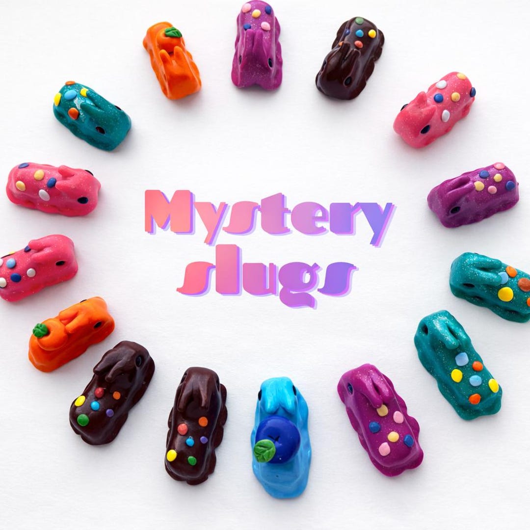 Desk Slug Mystery Slugs Desk Buddy | Handmade Mini Clay Figurine | Cute Desk ...