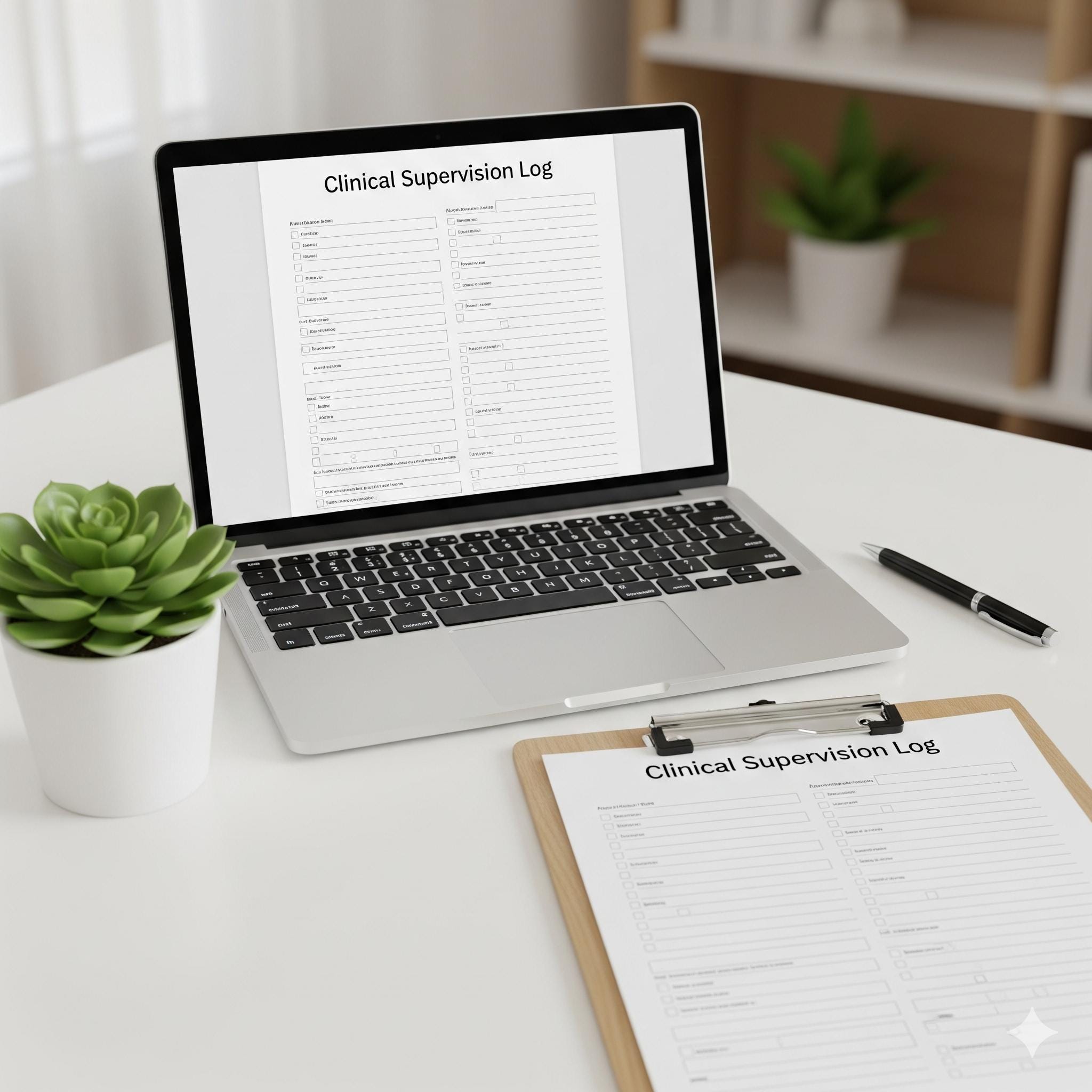 Clinical Supervision Log | Fillable PDF for Social Workers & Counselors ...