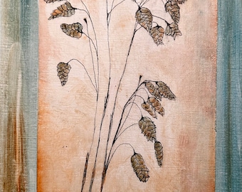 Rattlesnake Grass Print: Signed Coastal California Notecard