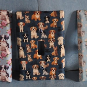 Placche decorative per interruttori, set da 5 con tema cane
